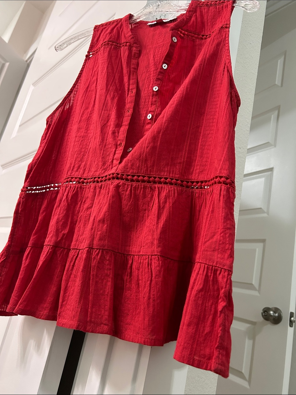 Abercrombie & Fitch Red Top, sz M - Picture 6 of 9
